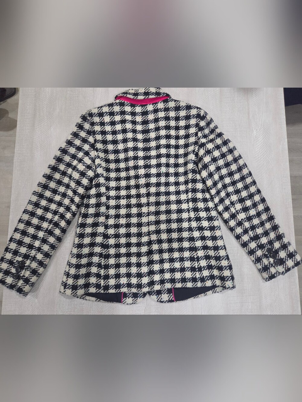 Talbots Black & White Houndstooth Blazer Jacket - Picture 5 of 11
